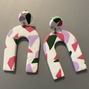 Handmade clay earrings
